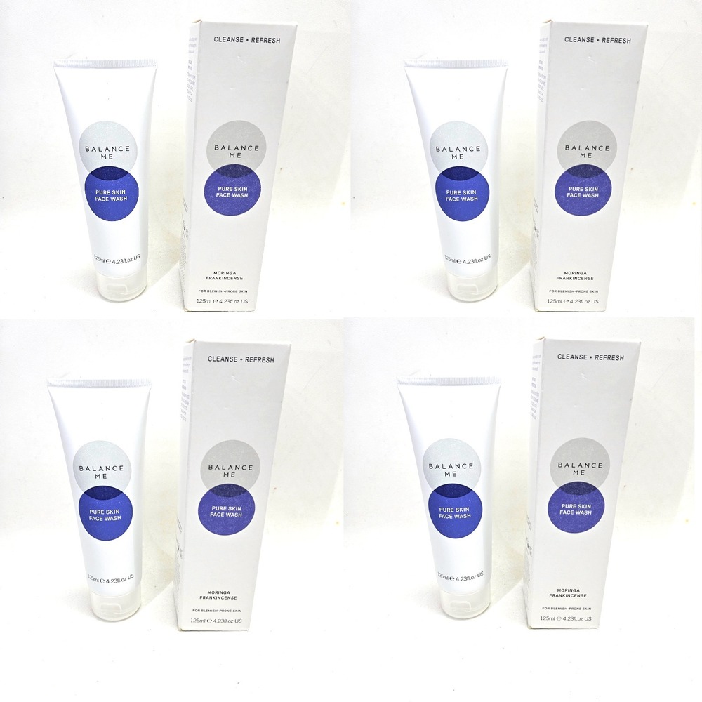 4 Balance Me Pure Skin Face Wash 125ml Moringa Frankincense Blemish Prone Skin